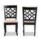 Baxton Studio Mael Sand Upholstered and Espresso Wood 2-Piece Dining Chair Set 166-10533 - alternate 7
